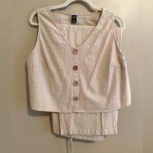 Tan Sleeveless Jumpsuit